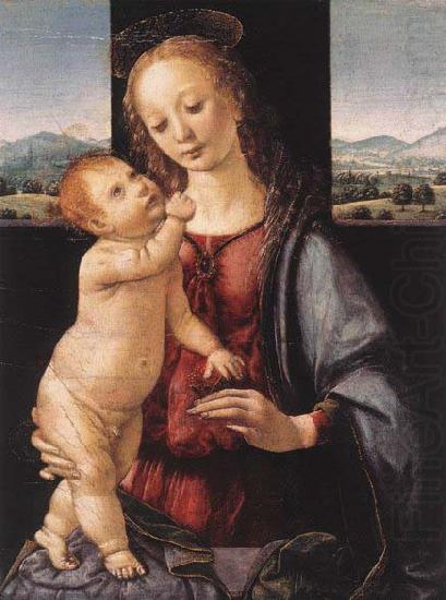 Madonna and Child with a Pomegranate, Leonardo  Da Vinci